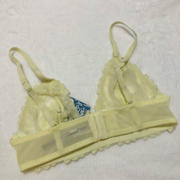 NWT Free People Yellow Lace Veronica Underwire Bra - Picture 4 of 8